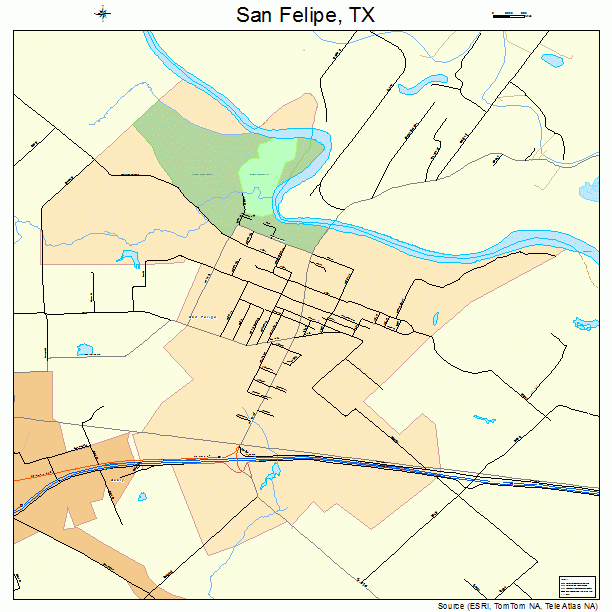 San Felipe, TX street map