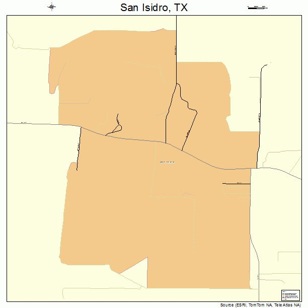 San Isidro, TX street map