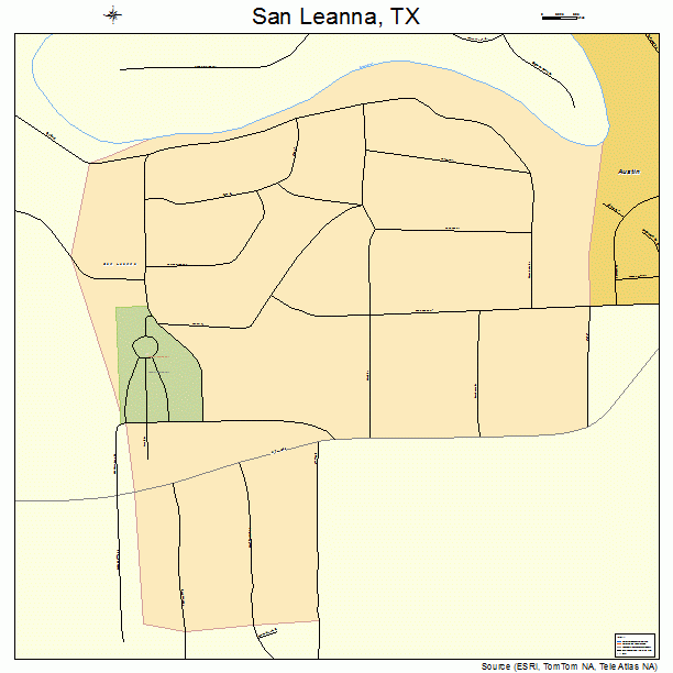 San Leanna, TX street map