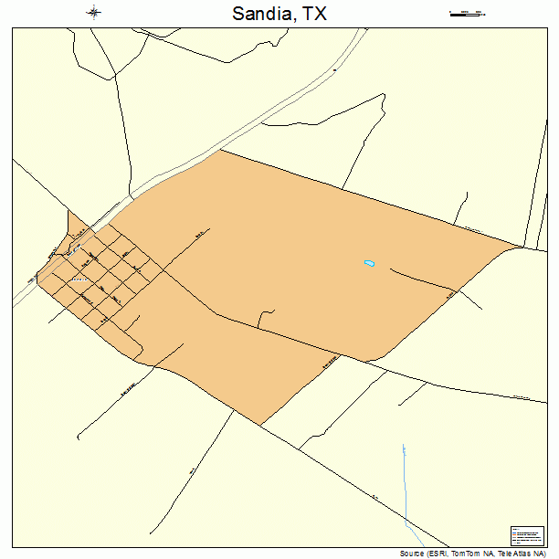 Sandia, TX street map