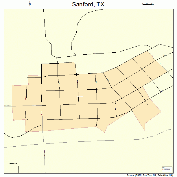 Sanford, TX street map