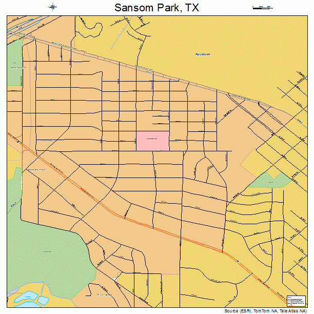 Sansom Park, TX street map