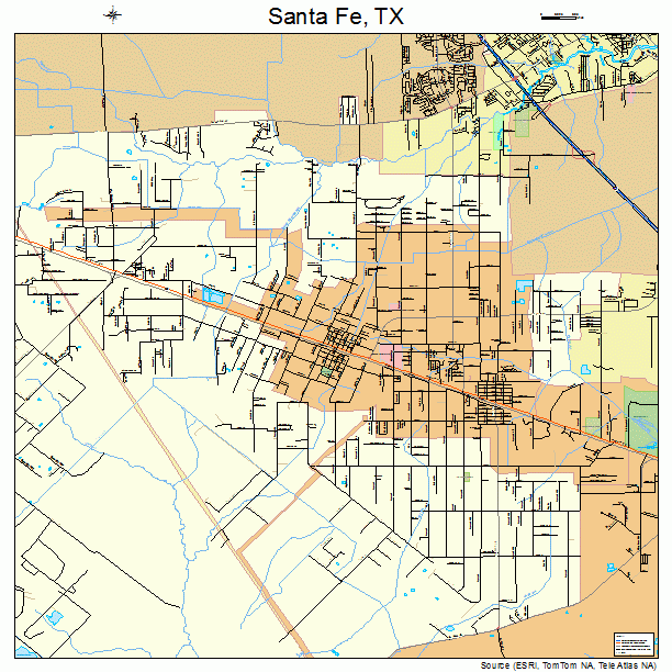 Santa Fe, TX street map