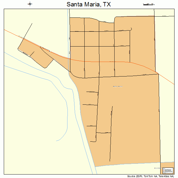 Santa Maria, TX street map