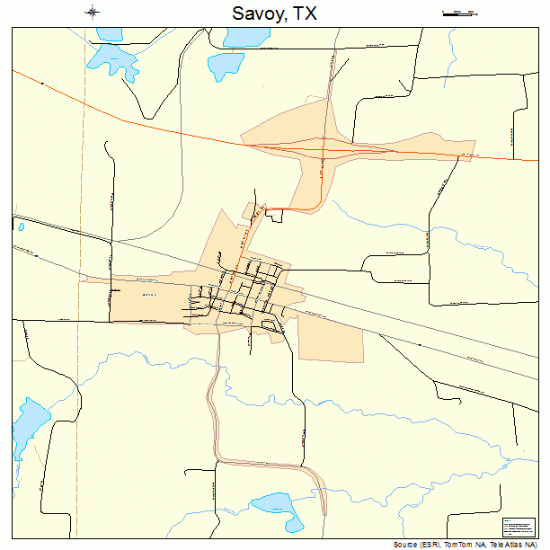 Savoy, TX street map