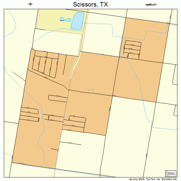 Scissors, TX street map