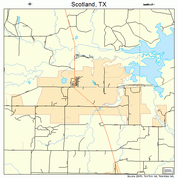 Scotland, TX street map