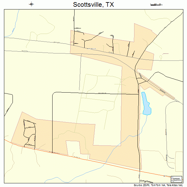 Scottsville, TX street map