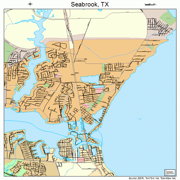 Seabrook Texas Street Map 4866392