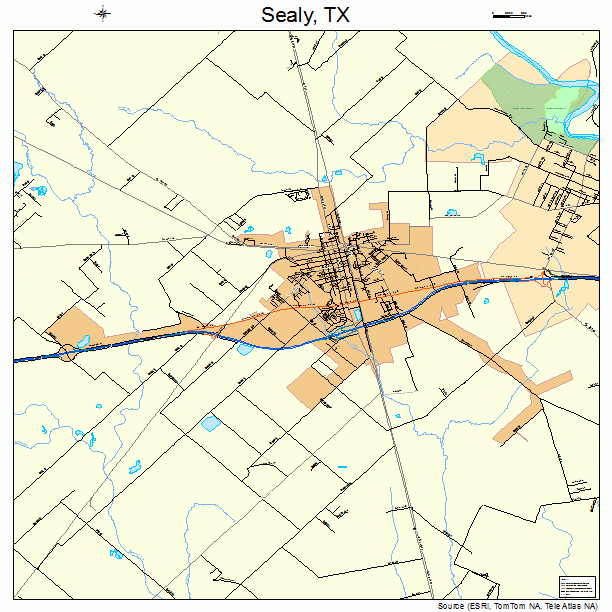 Sealy, TX street map