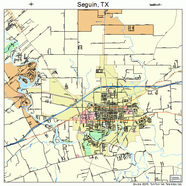 Seguin, TX street map