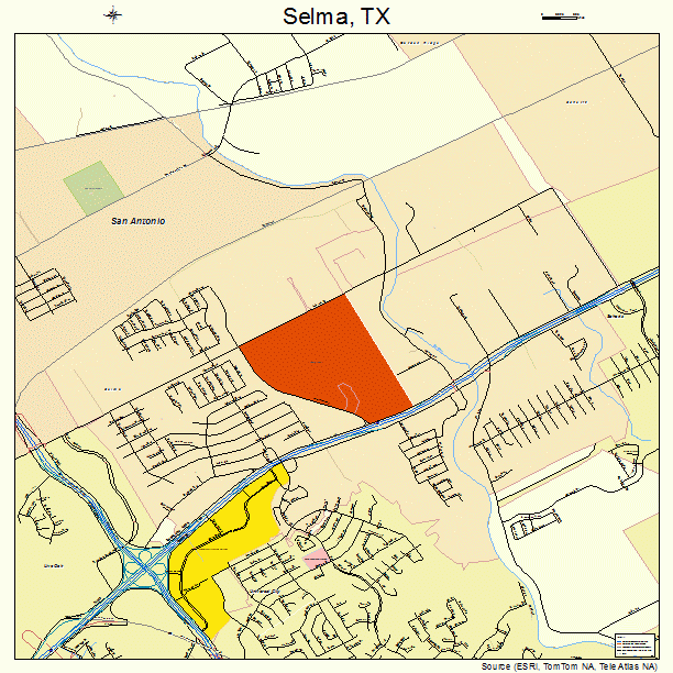 Selma, TX street map