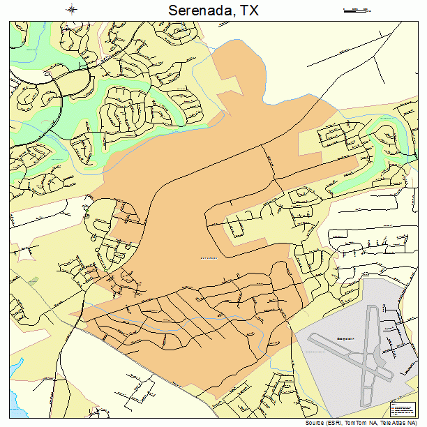 Serenada, TX street map