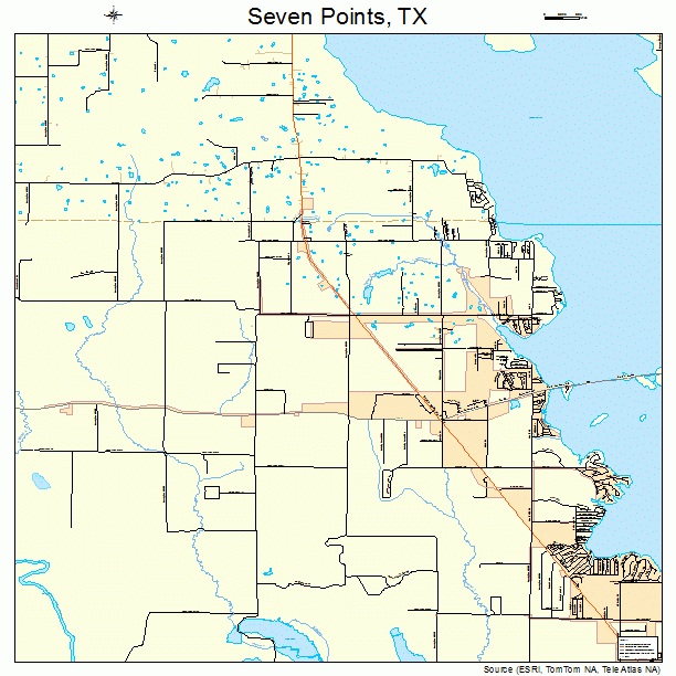 Seven Points, TX street map