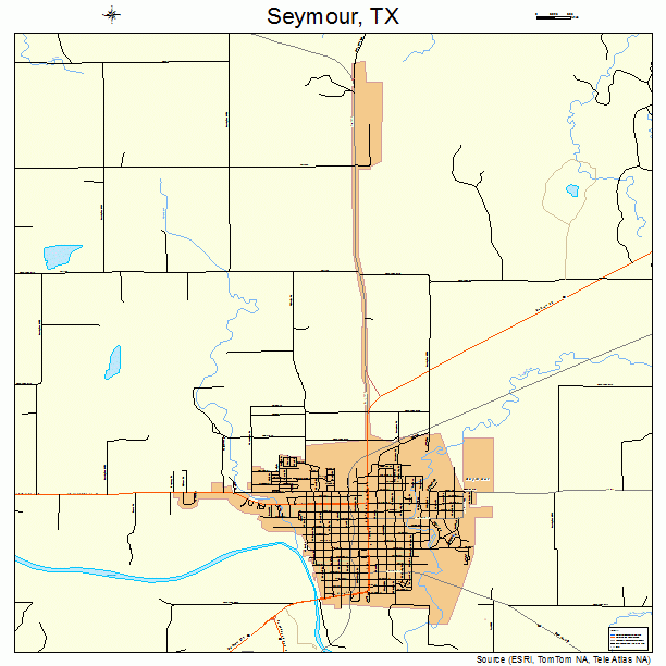 Seymour, TX street map