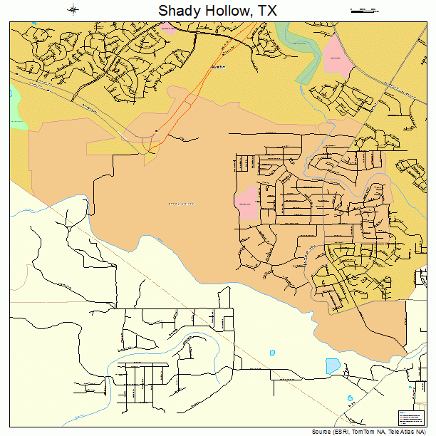 Shady Hollow, TX street map