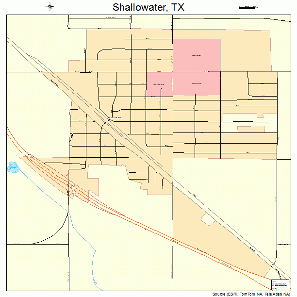 Shallowater, TX street map