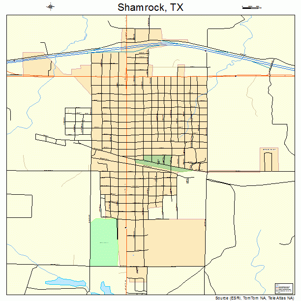 Shamrock, TX street map