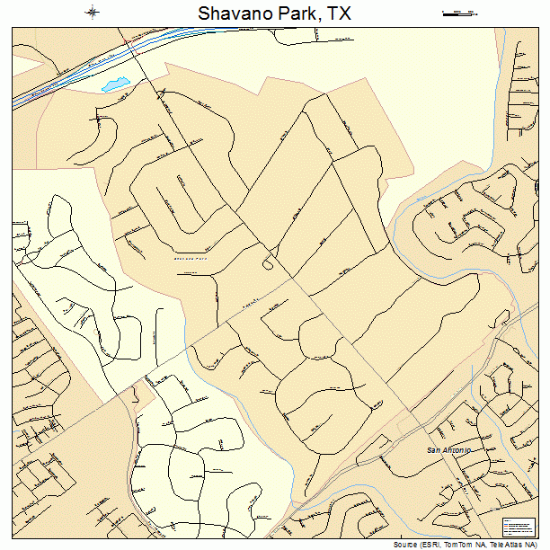 Shavano Park, TX street map