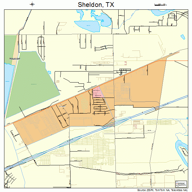 Sheldon, TX street map