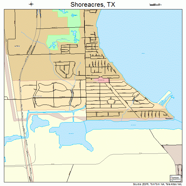 Shoreacres, TX street map