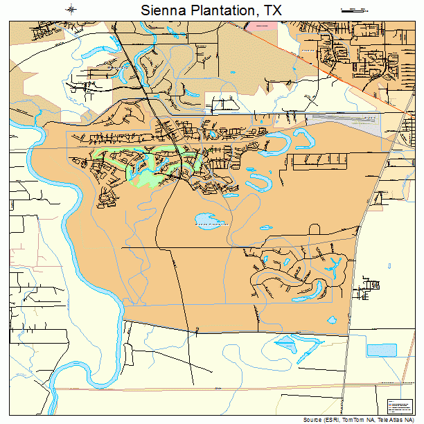 Sienna Plantation, TX street map