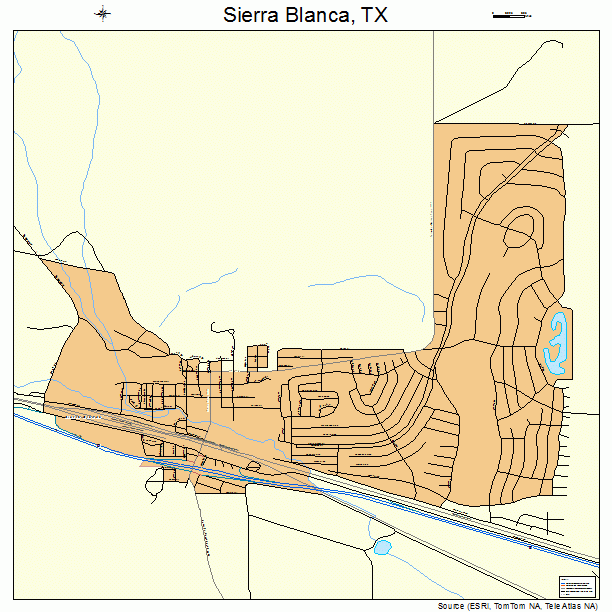 Sierra Blanca, TX street map