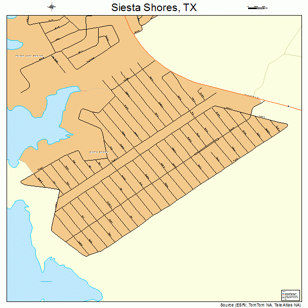 Siesta Shores, TX street map