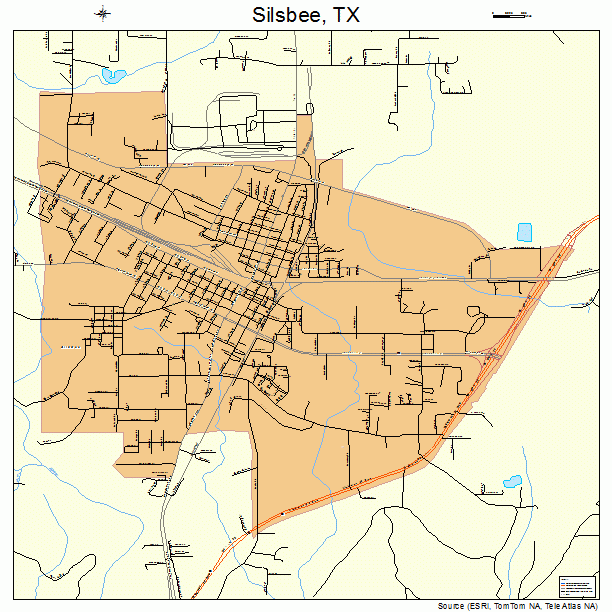 Silsbee, TX street map