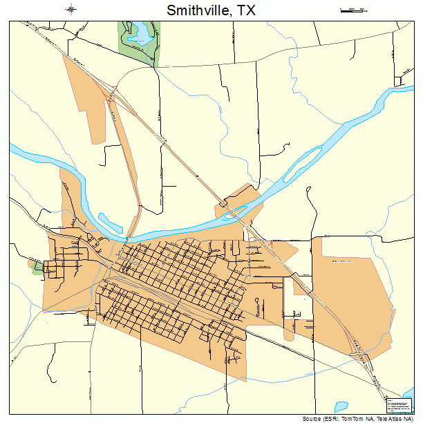Smithville, TX street map