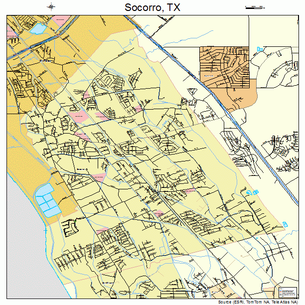 Socorro, TX street map