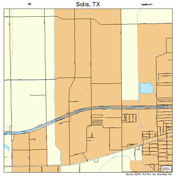 Solis, TX street map