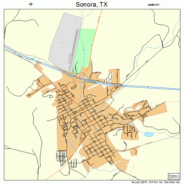 Sonora, TX street map