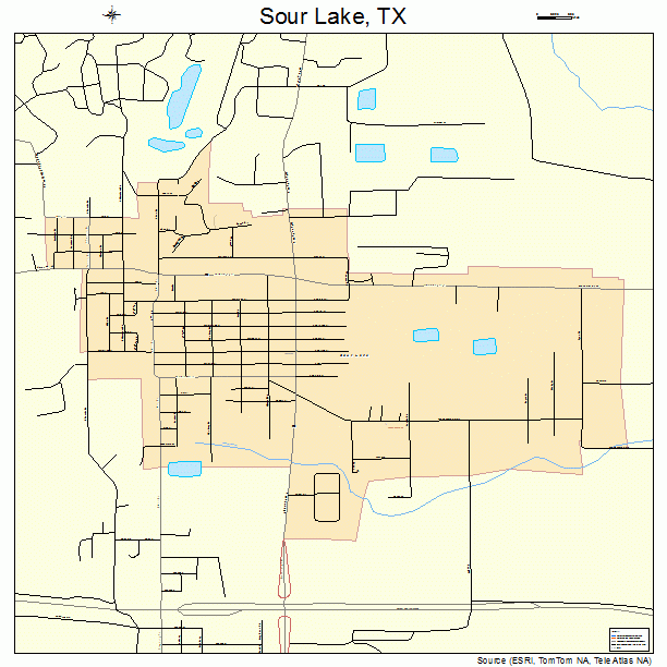 Sour Lake, TX street map