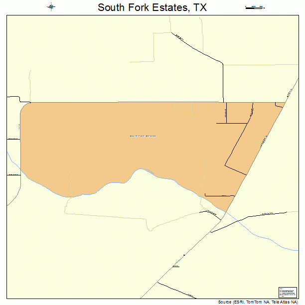 South Fork Estates, TX street map