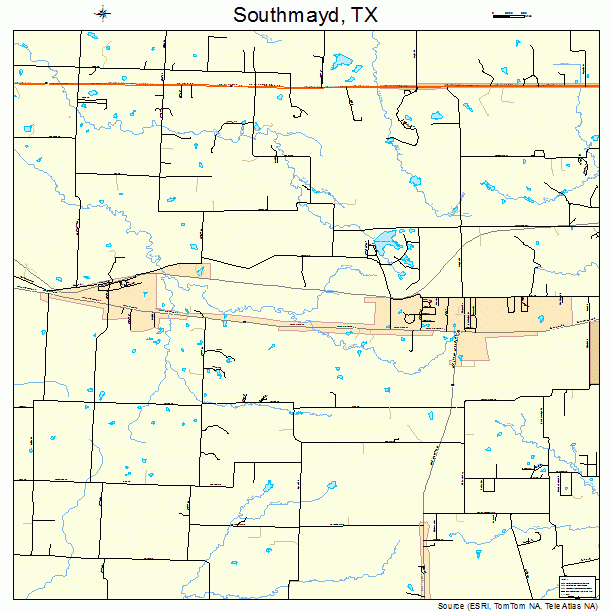 Southmayd, TX street map