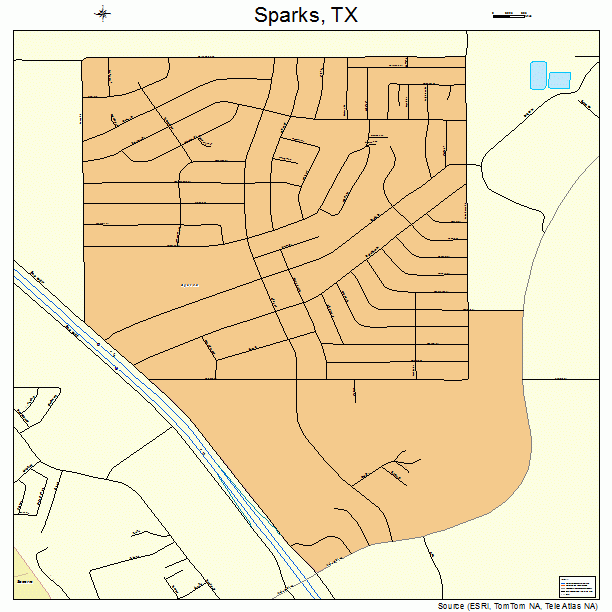 Sparks, TX street map