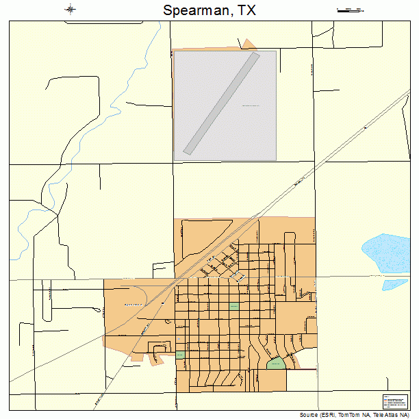 Spearman, TX street map