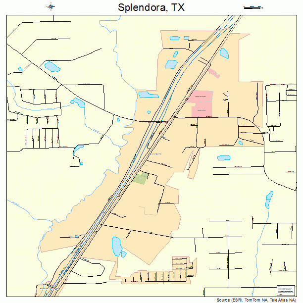 Splendora, TX street map