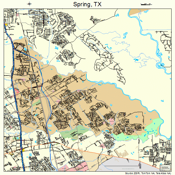 Spring, TX street map