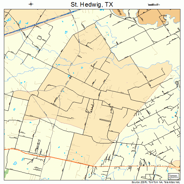 St. Hedwig, TX street map