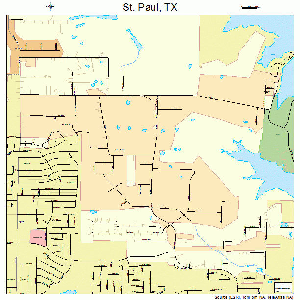 St. Paul, TX street map