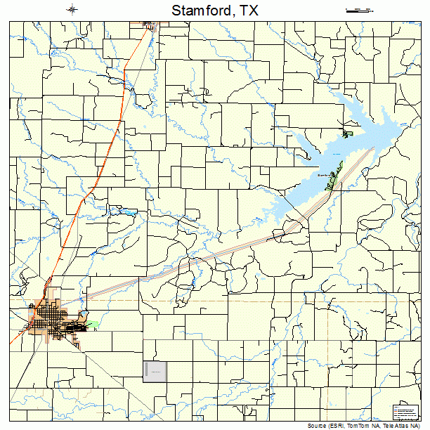 Stamford, TX street map