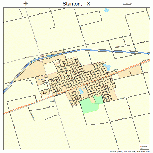 Stanton, TX street map