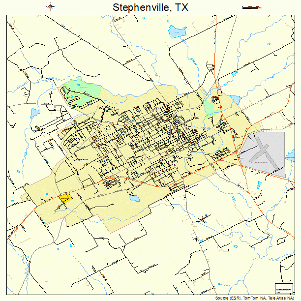 Stephenville, TX street map