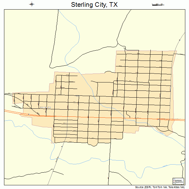 Sterling City, TX street map