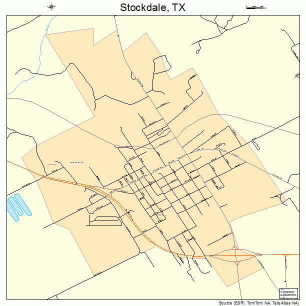 Stockdale, TX street map