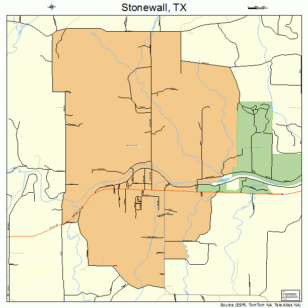 Stonewall, TX street map