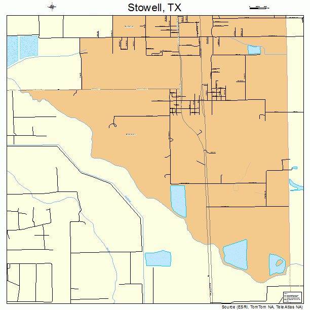 Stowell, TX street map