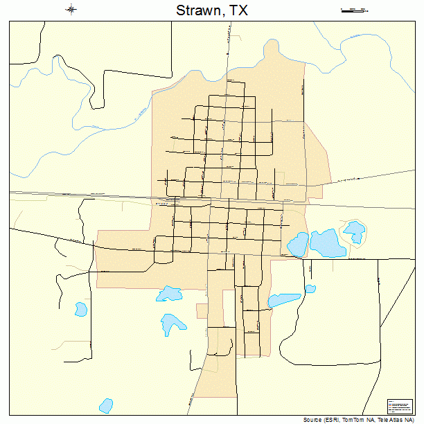 Strawn, TX street map